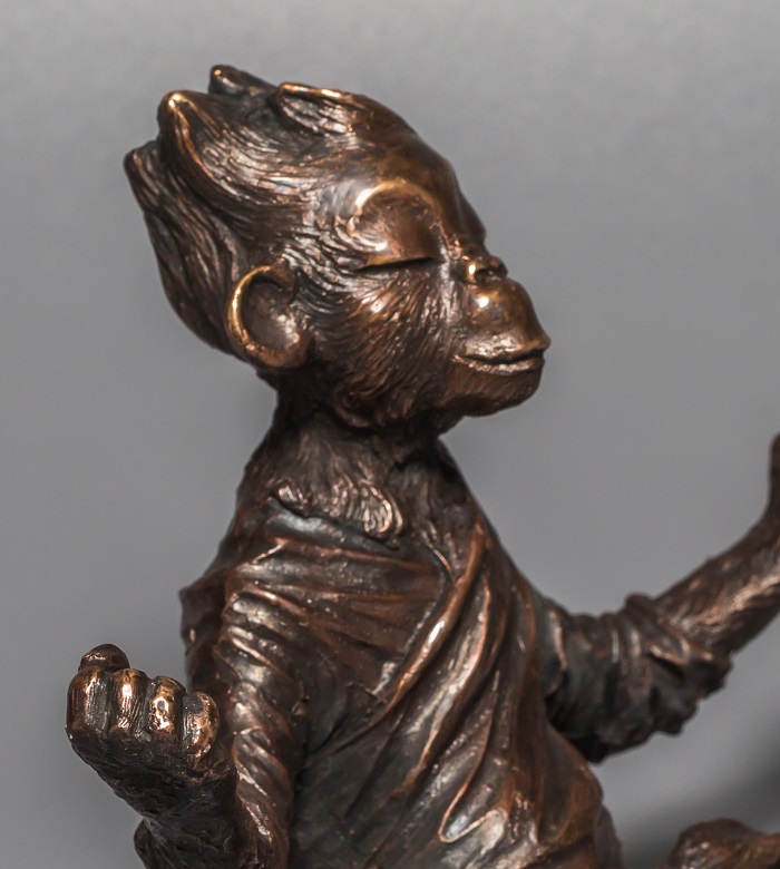 картинка Скульптура бронзовая обезьяны MONKEY RELAX   от магазина Одежда+